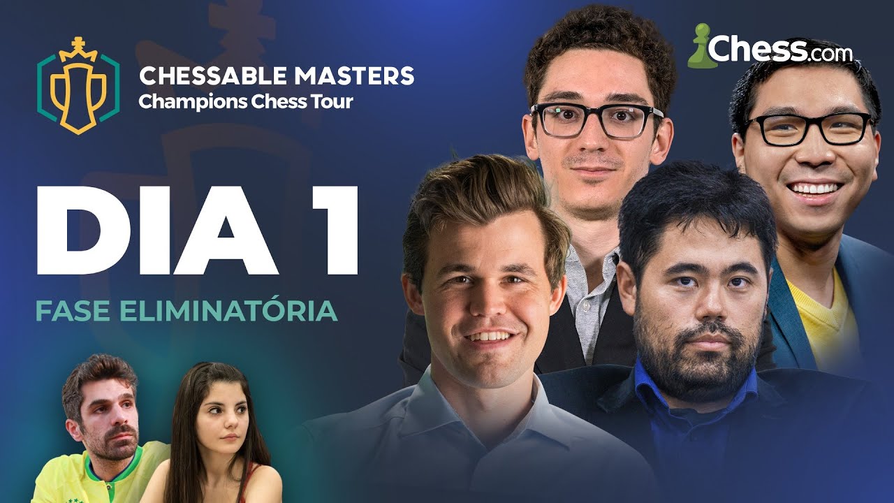 BRASIL no Tabuleiro com Alex FIER! Carlsen, Nakamura e Caruana / Chessable Masters 2023 - Dia 01