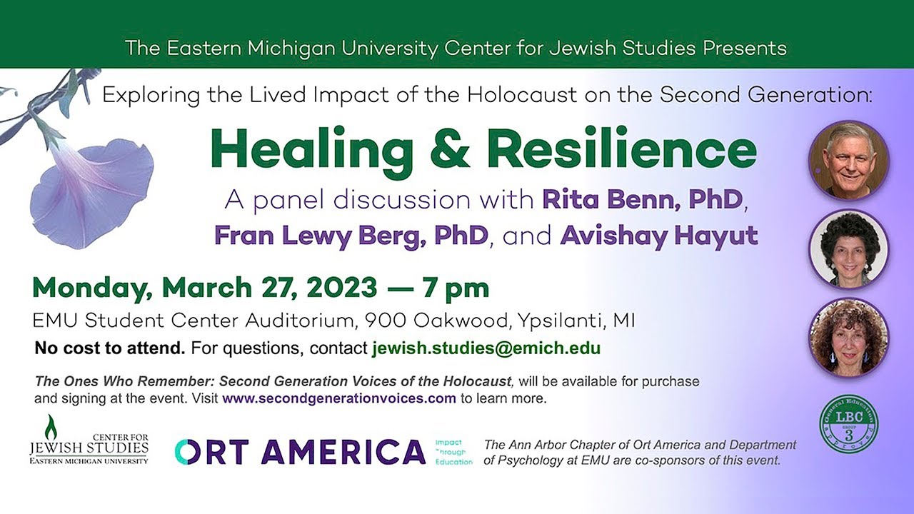 Center for Jewish Studies 2022-23 Lecture Series: Healing and Resilience