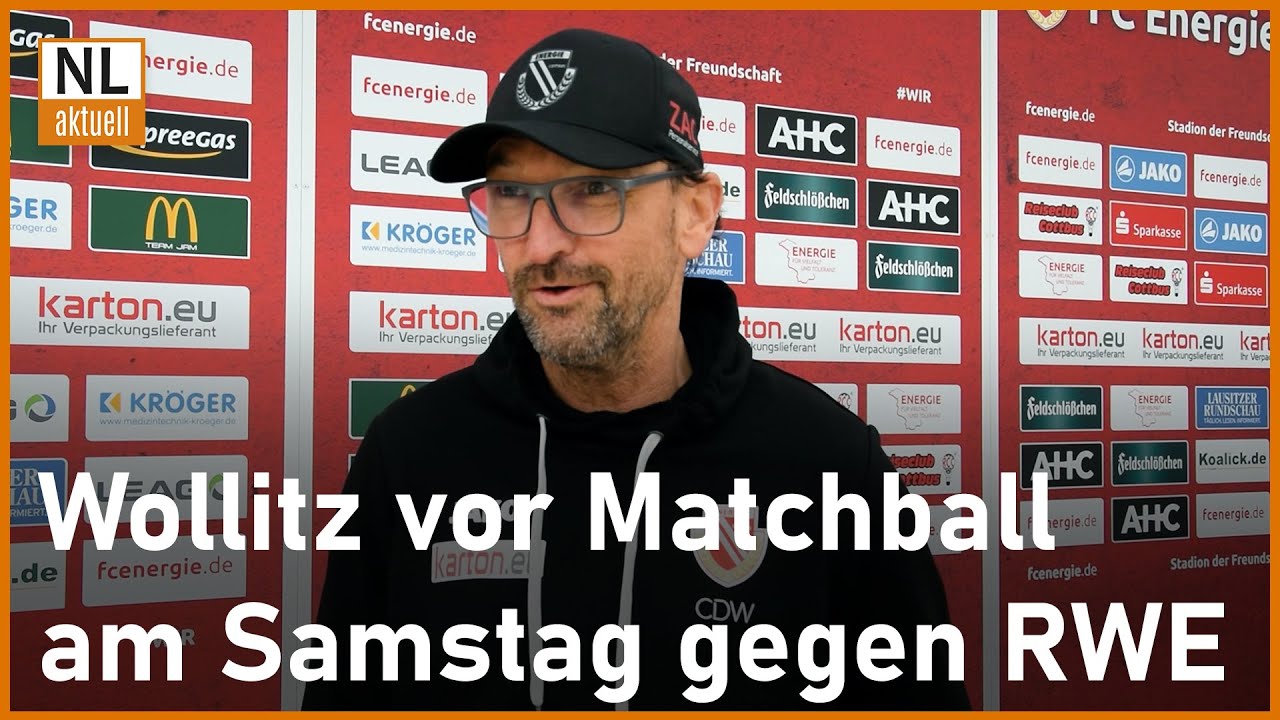 FC Energie Cottbus | Trainer Pele Wollitz vor "Matchball" gegen Erfurt am Samstag