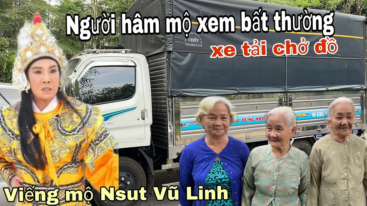 Sau cơn mưa xe tải chở đồ đến mộ Nsut Vũ Linh, khách viếng đông kín