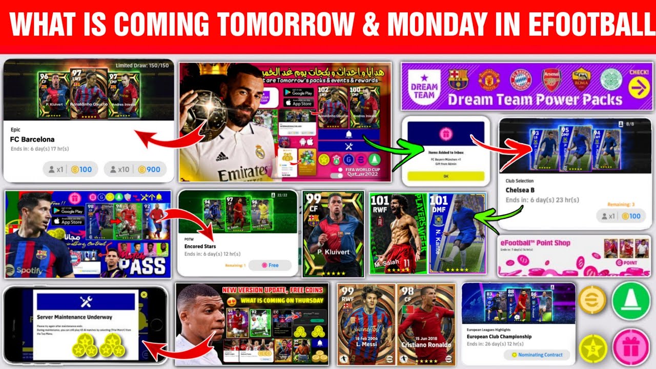 What Is Coming On Tomorrow Thursday In eFootball 2023 Mobile | Free Coins, New Season Update