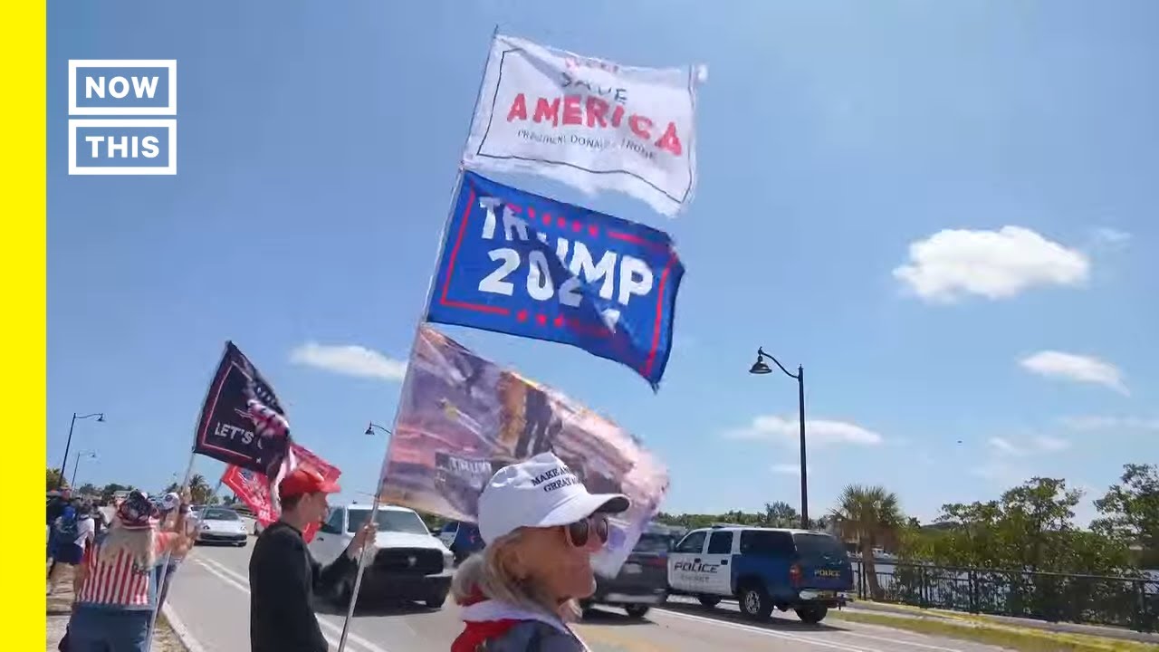 Trump Supporters Gather Near Mar-a-Lago Ahead of Possible Indictment