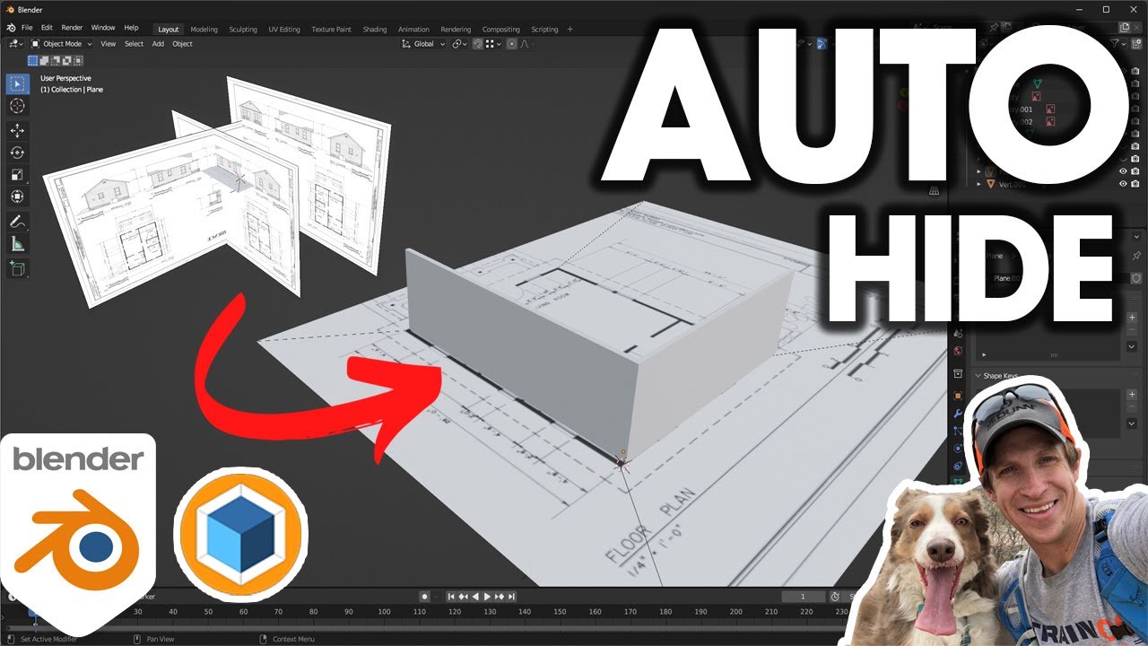How to AUTO HIDE Reference Images for Modeling in Blender