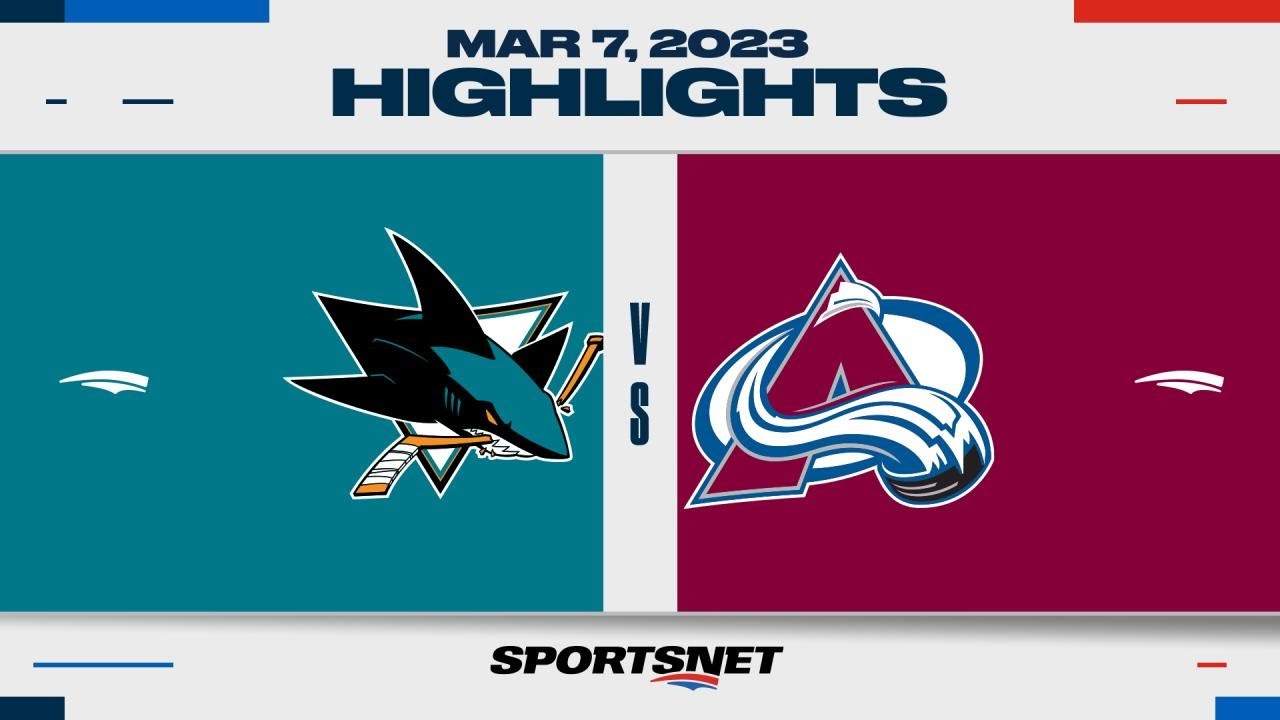 NHL Highlights | Sharks vs. Avalanche - March 7, 2023