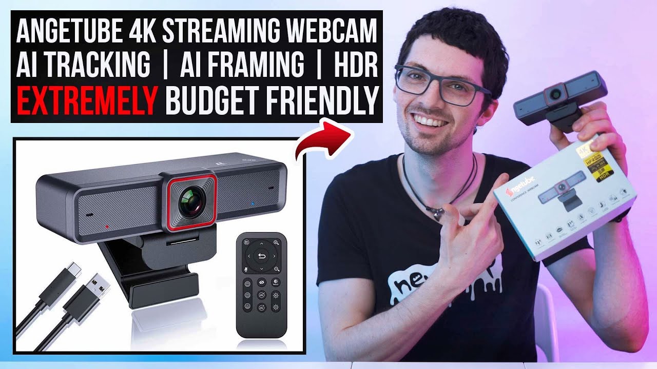 2023's Most Affordable 4K Webcam! + AI Tracking & HDR -  Angetube 4K Streaming Webcam Review & Test