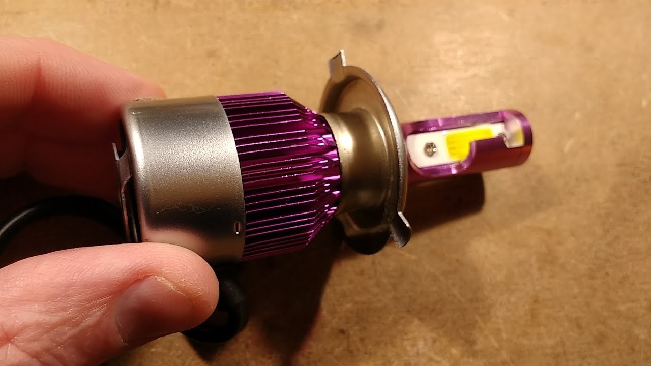Inside a very clever LED headlight lamp.