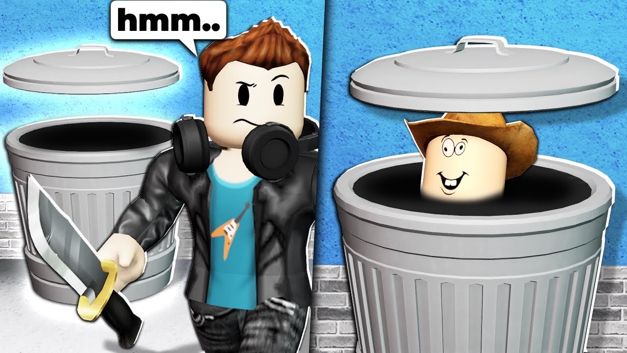 I wore a ROBLOX TRASH CAN outfit... and they couldn't find me...