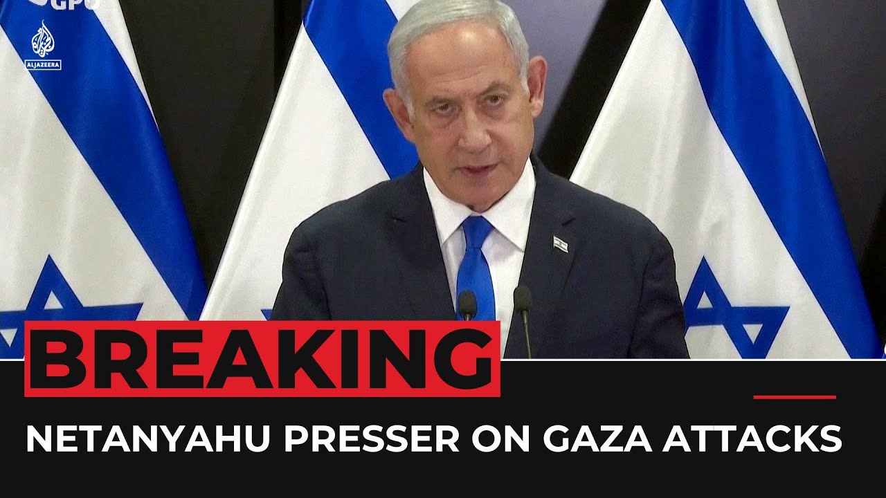 Israel’s PM Benjamin Netanyahu address Gaza strikes