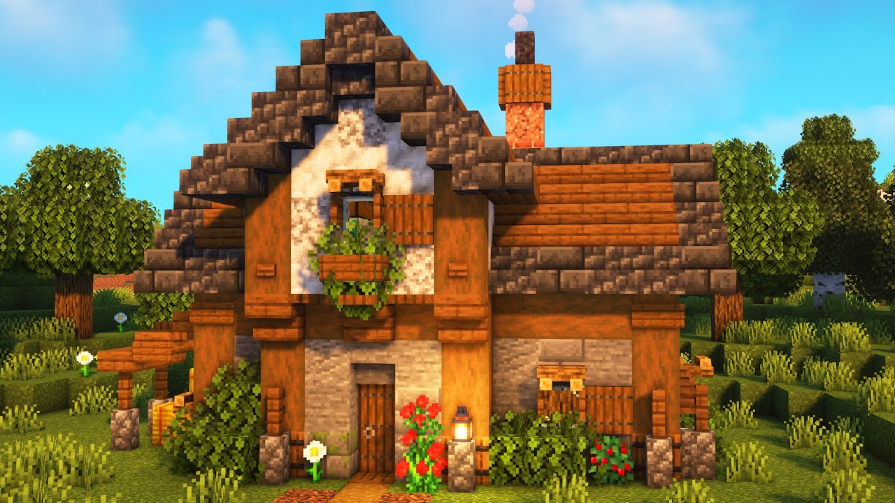 Easy Starter House for Survival Minecraft [Tutorial]