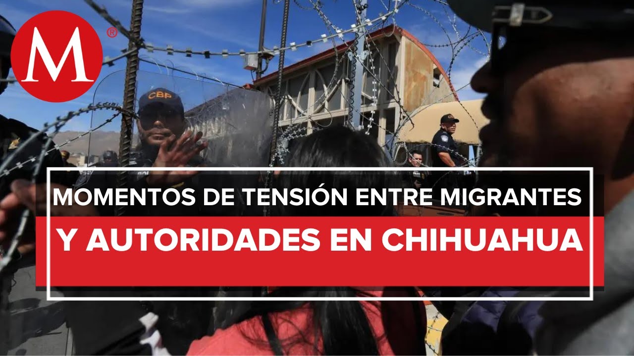 Migrantes intentan cruzar en estampida desde Ciudad Juárez a EU; "¡A USA!"