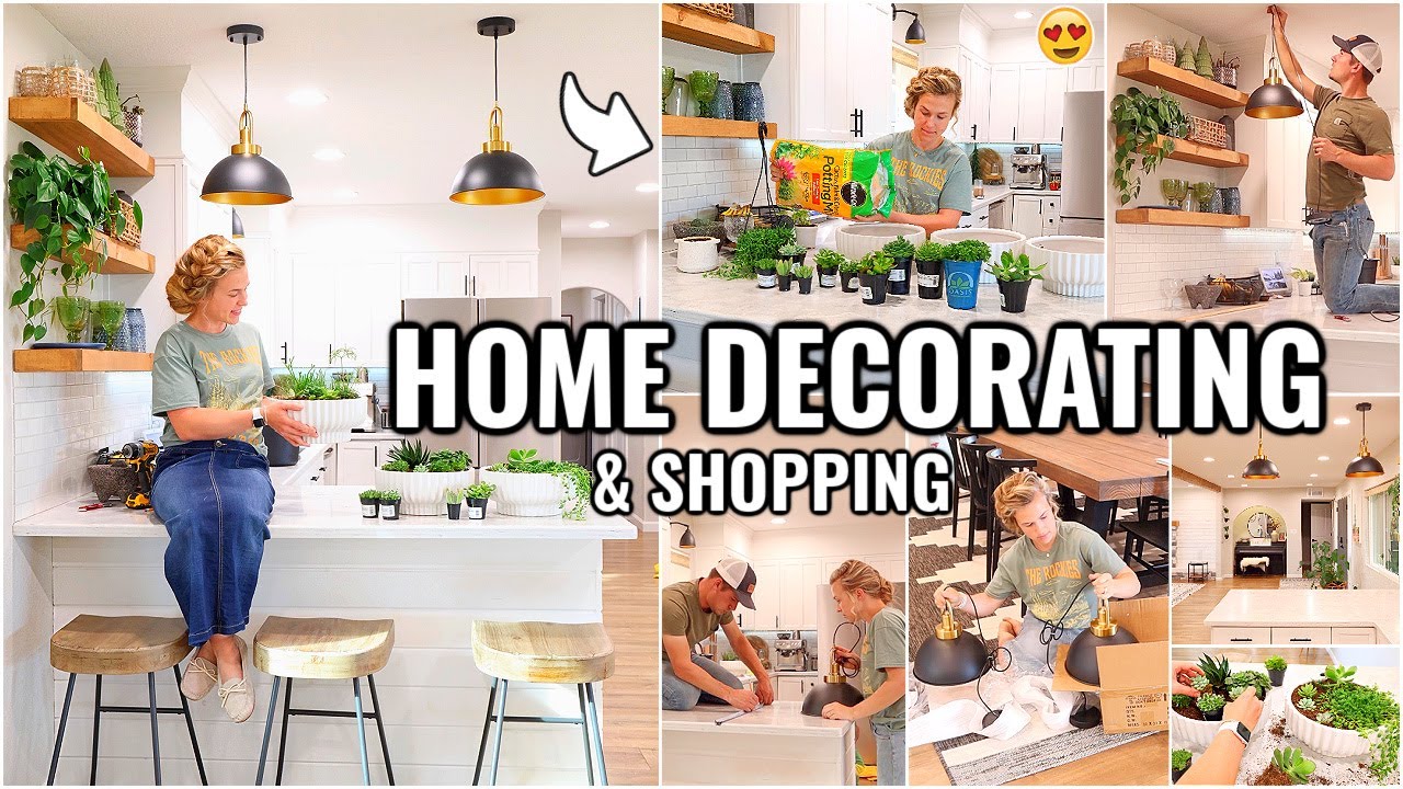 HOUSE PROJECTS & DECORATING!!😍 DECORATE, SHOP & CLEAN WITH ME | DECORATING MY HOUSE