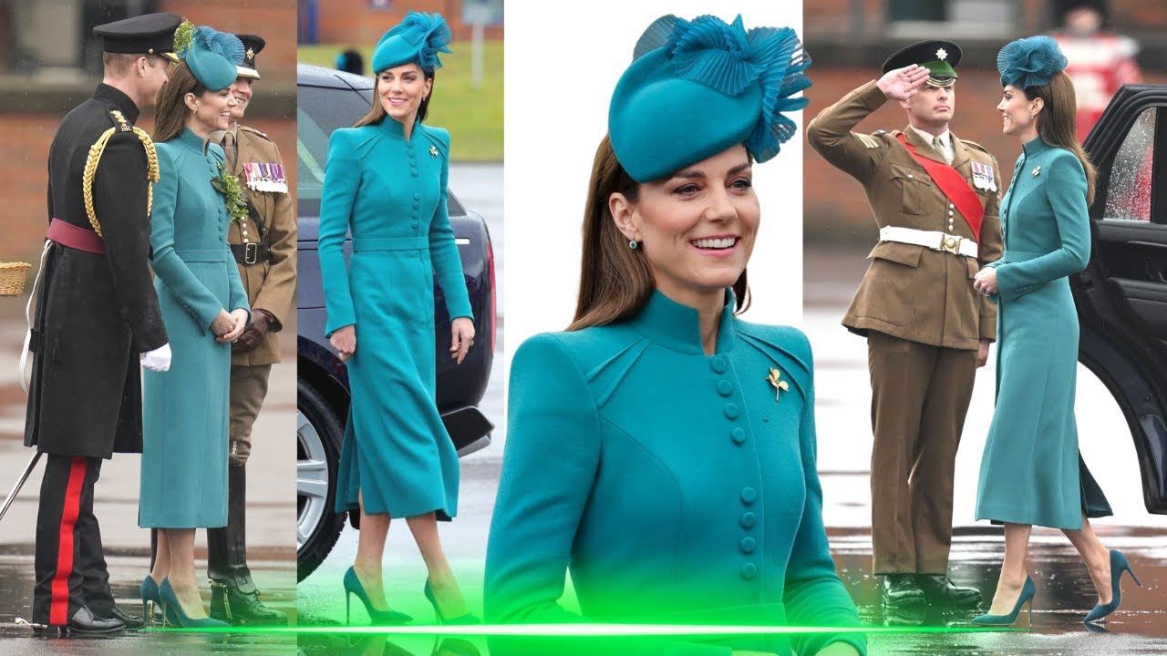 Princess Kate STUNS in green coat for DEBUT as Colonel on St Patrick's Day