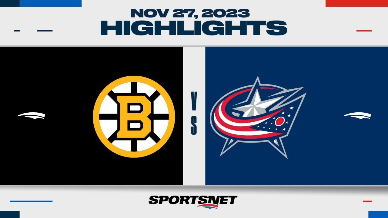 NHL Highlights | Bruins vs. Blue Jackets - November 27, 2023