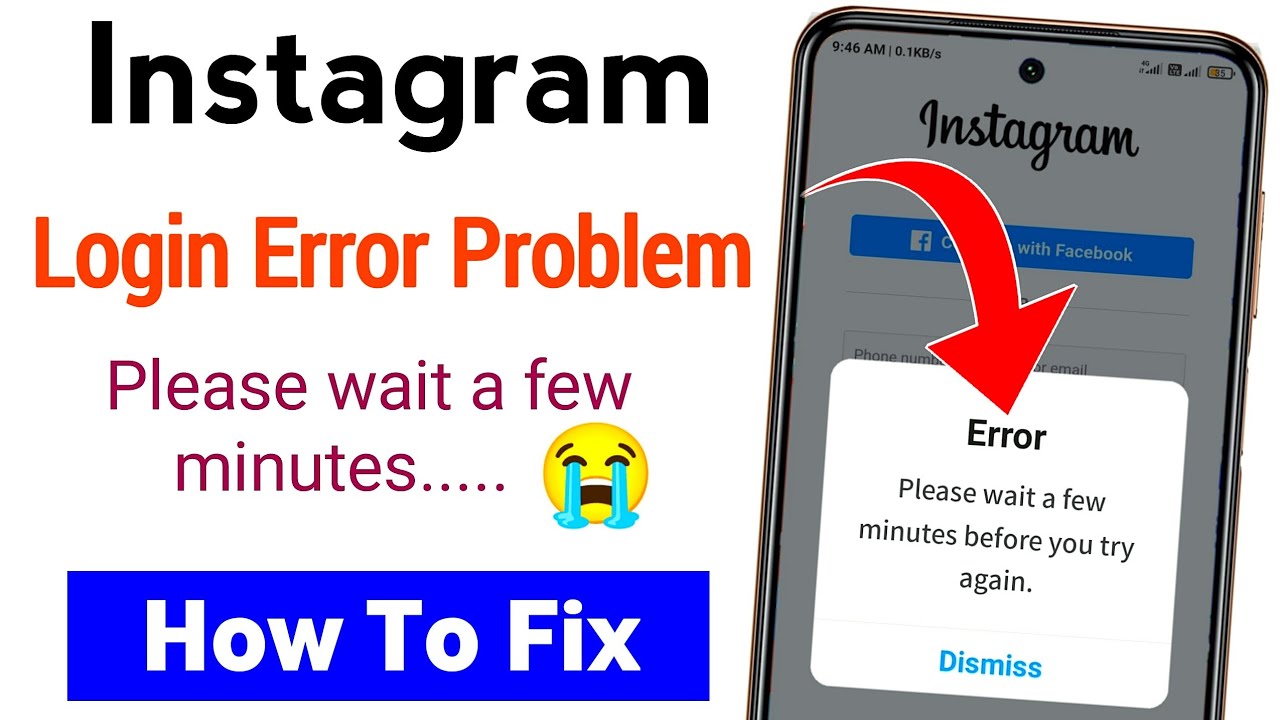 Instagram Please wait a few minutes before you try again | Instagram Login Error Problem 😭😭 ||