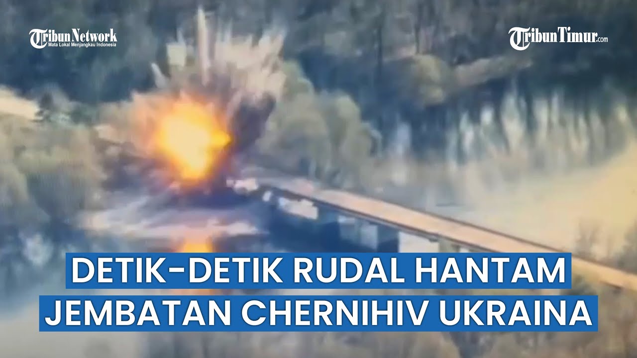 Serangan Distrik Militer Barat Luluh Lantakkan Jembatan di Wilayah Chernihiv Ukraina, VIRAL!!