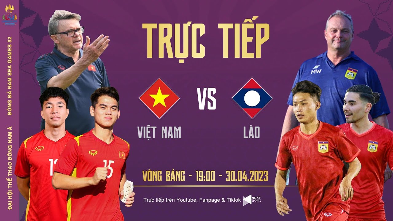 TRỰC TIẾP I U22 Việt Nam - U22 Lào (Bản chuẩn) I Bảng B bóng đá SEA Games 32 Livestream Vietnam Laos