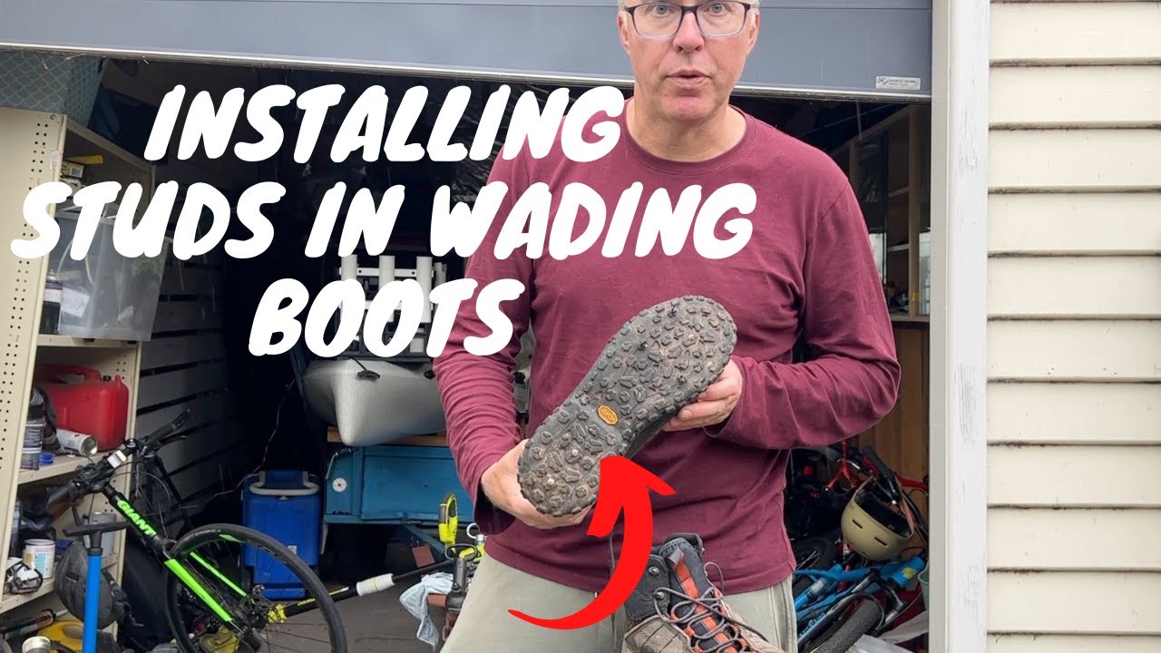 Installing Studs in Wading Boots for Extra Grip in Slippery Rivers and Streams