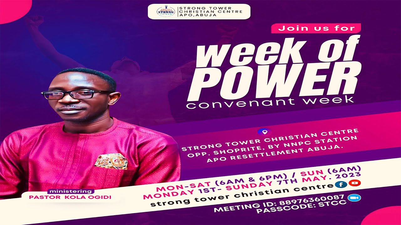 DAY 6 | WEEK OF POWER...STRONG TOWER CHRISTIAN CENTRE APO ABUJA