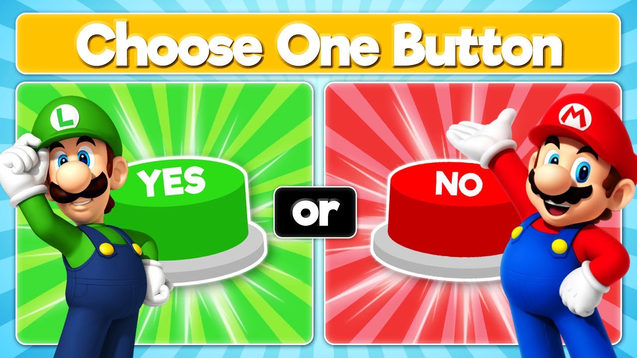 Choose One Button | Yes Or No Challenge | Super Mario Bros.