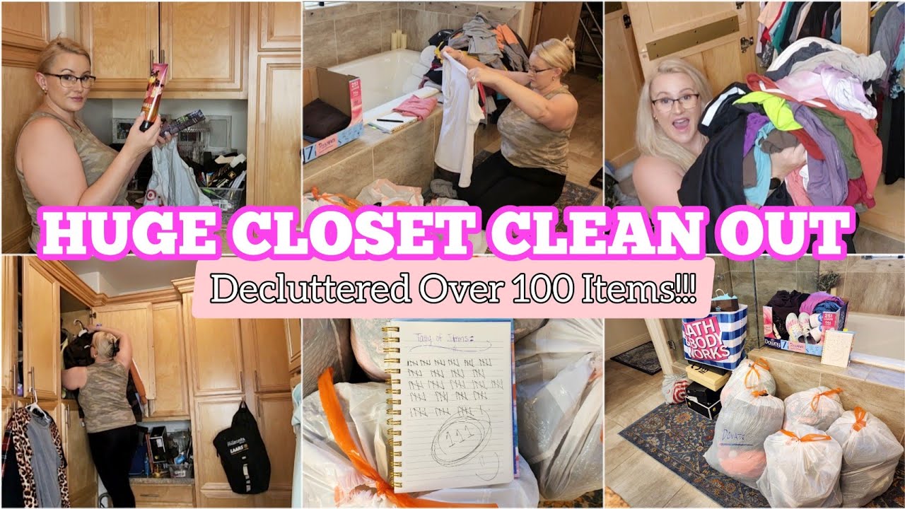 HUGE CLOSET CLEAN OUT & DECLUTTER 2023 | Decluttered Over 100 Items!