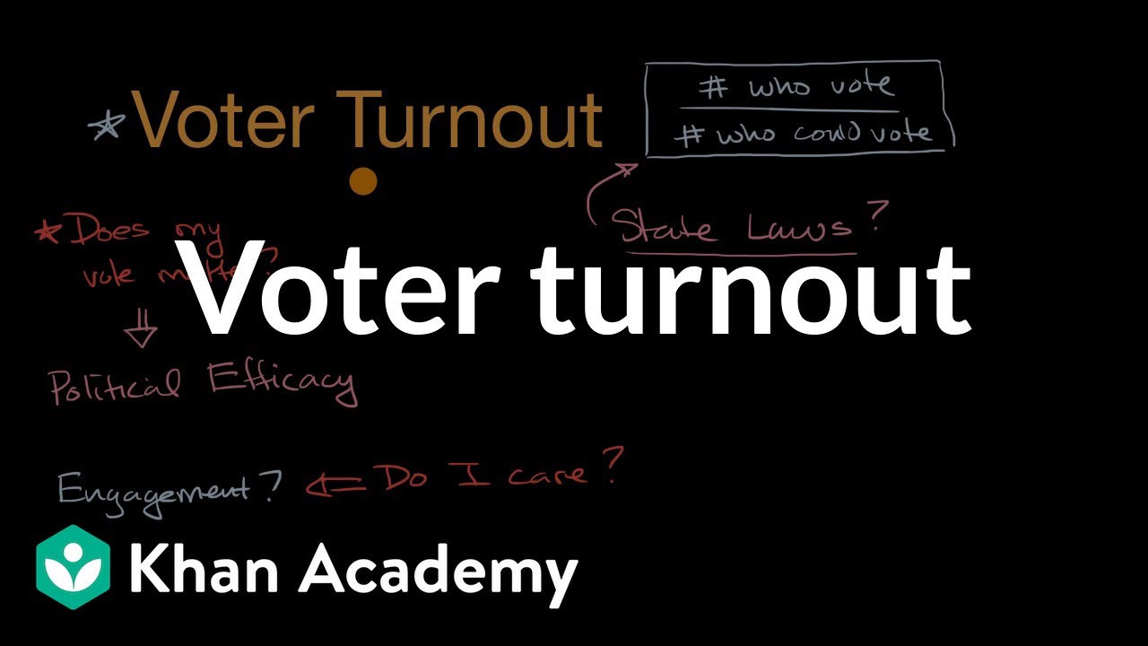 Voter turnout | Political participation | US government and civics | Khan Academy