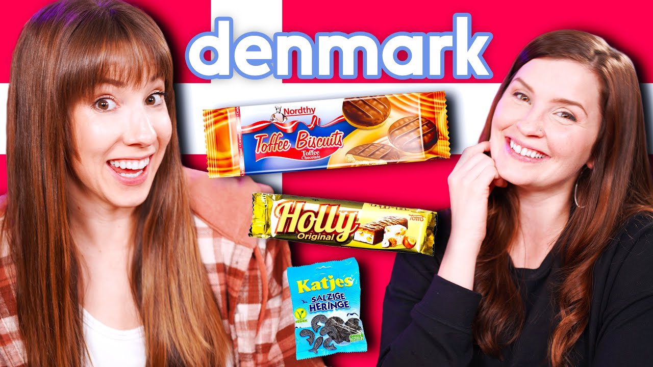 American Girls Try Weird Danish Sweets & Treats - Taste Test!