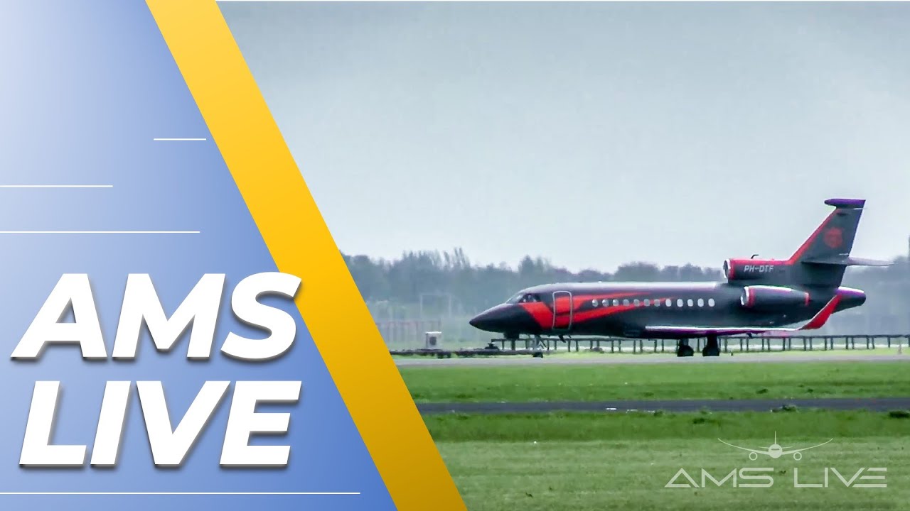 🔴 MAX VERSTAPPEN'S private jet | Windy RW 27 arrivals + 18L departures | AMS LIVE