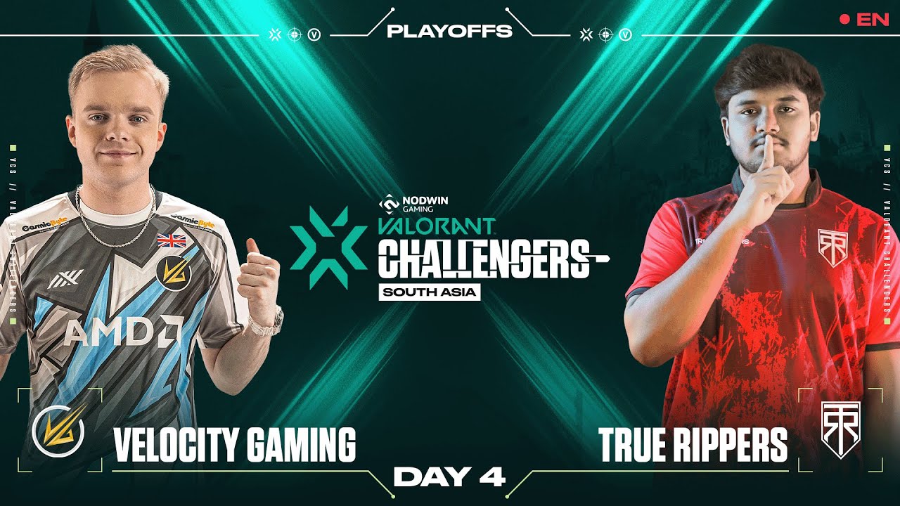 Velocity Gaming vs True Rippers [EN] PLAYOFFS | NODWIN Valorant Challengers South Asia  🏆