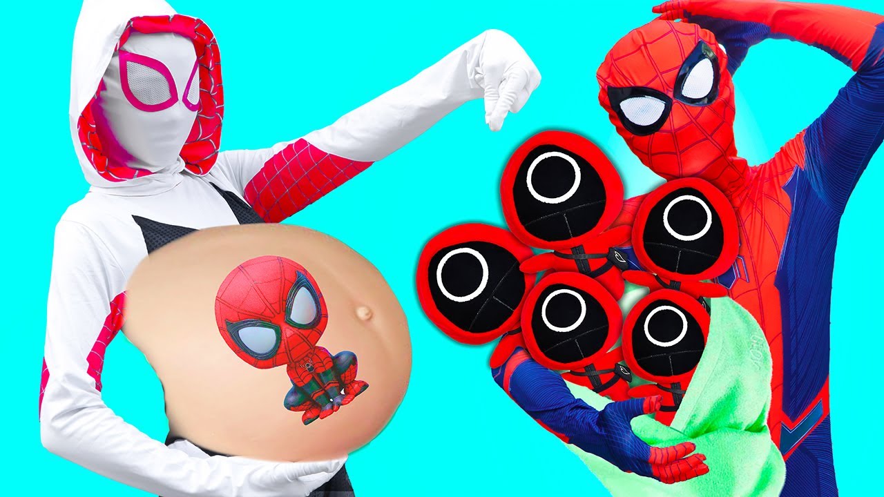 TEAM SPIDER-MAN Vs Venom IN REAL LIFE | Spider Man Pregnant With 10 Baby Spiders