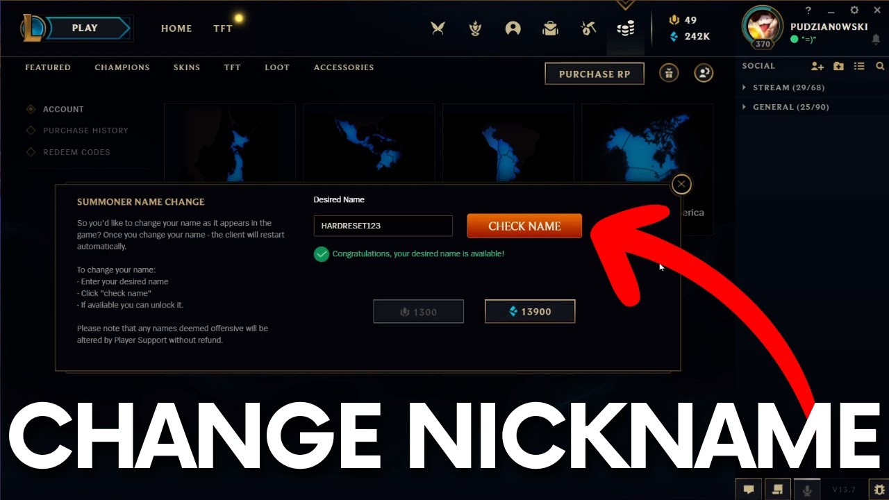 How to Change Name in League of Legends - Summoner Name LOL