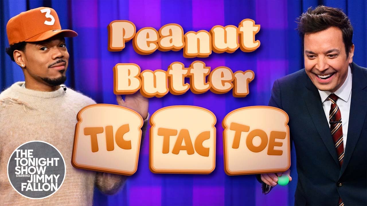 Peanut Butter That's My Jam Tic-Tac-Toe with Chance the Rapper | The Tonight Show