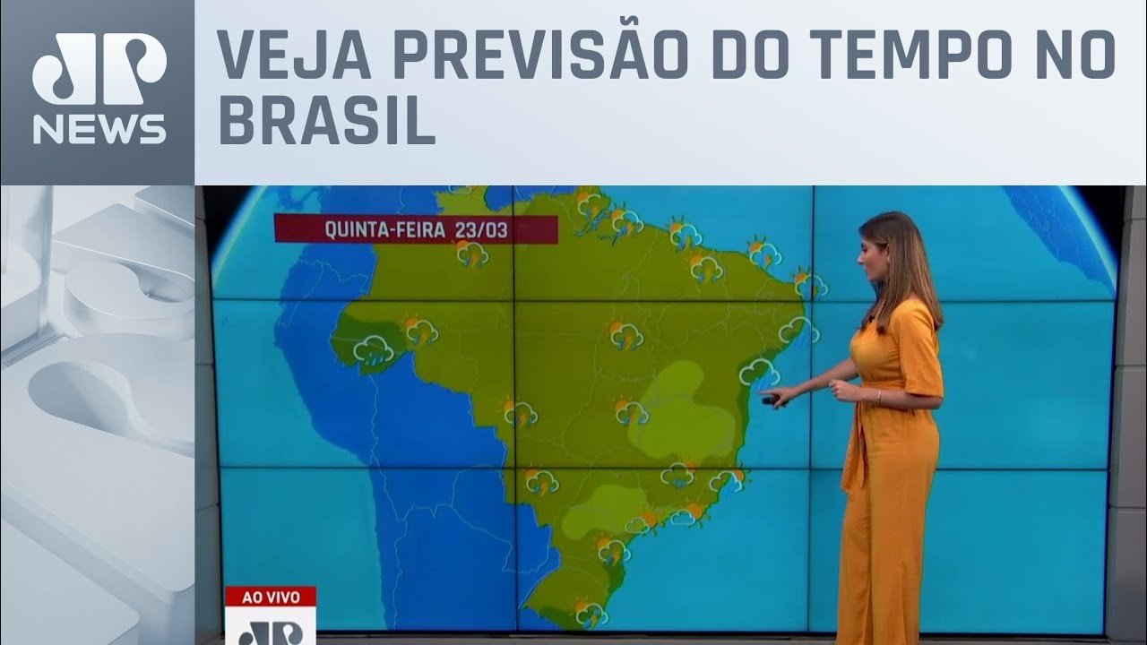 Temporais persistem no Brasil nesta quinta-feira (23)