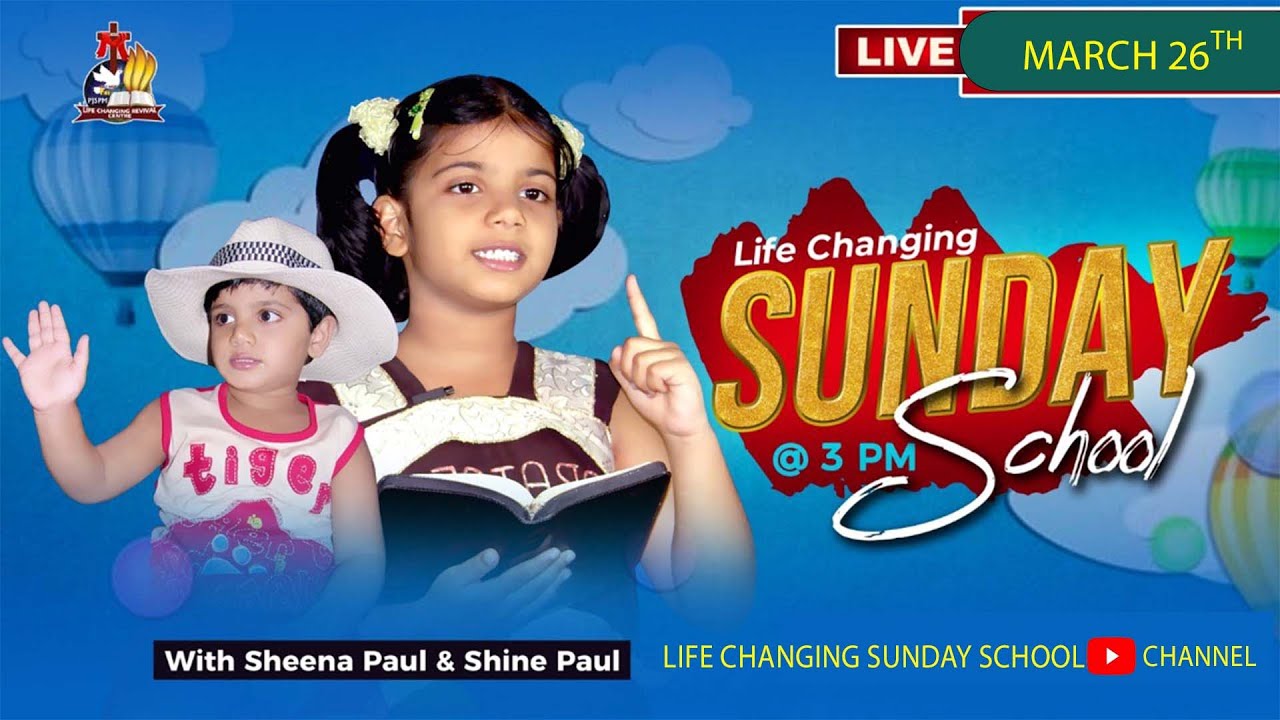 Special Life Changing Online Sunday School- Mar 26th - Don't Miss it!