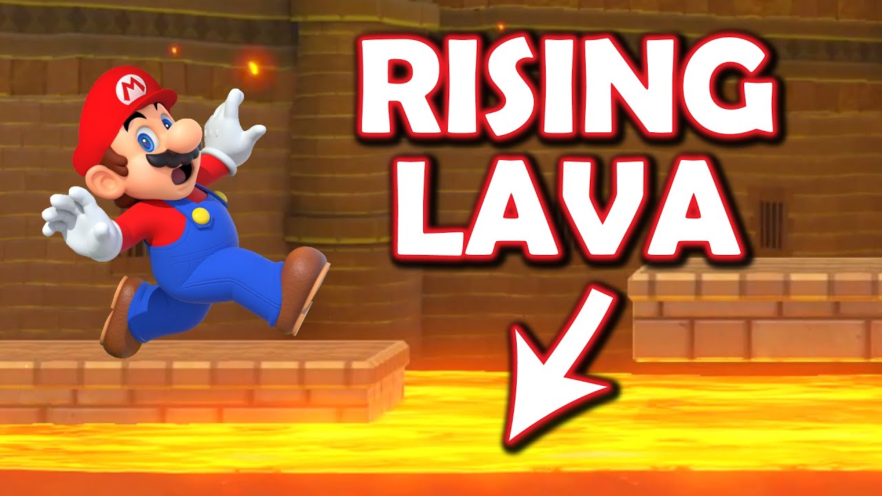 Super Mario but the Floor is RISING LAVA!! *Super Mario Maker 2*