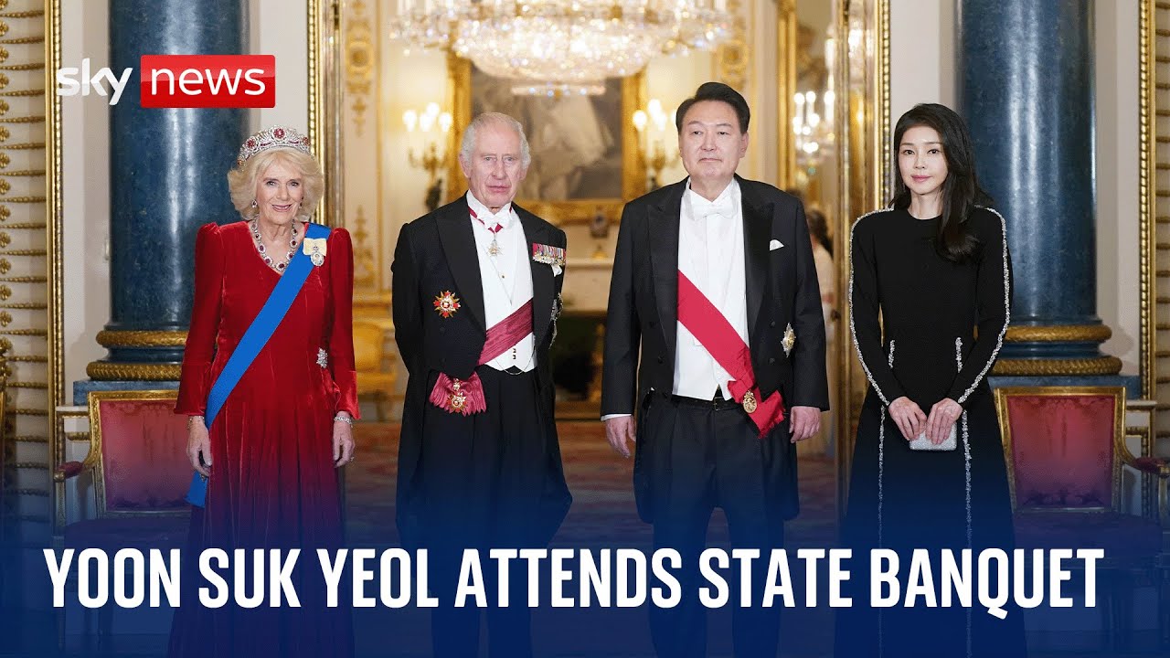 South Korean President Yoon Suk Yeol attends State Banquet at Buckingham Palace