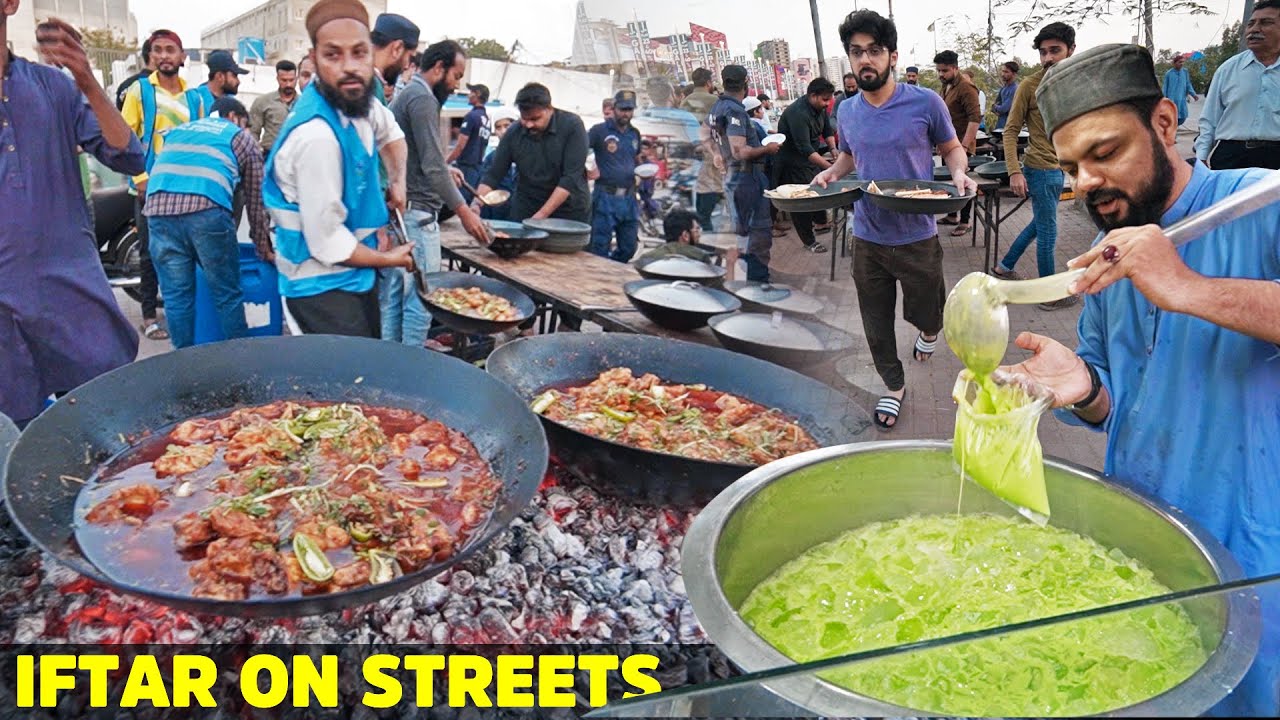 Roadside Iftari mai Biryani aur Karhai | Karachi Ramzan Street Food, Best Iftar on Pakistani Streets