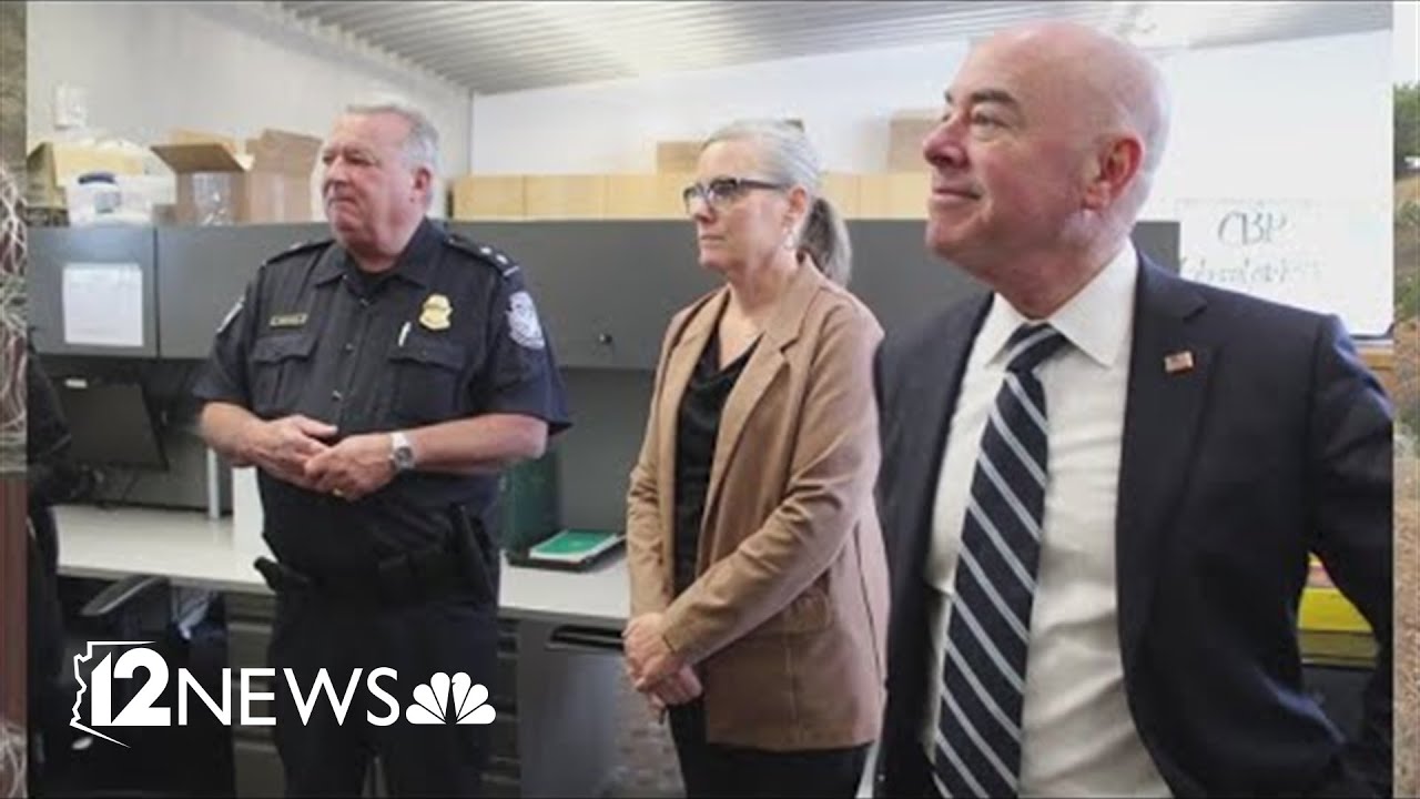 Arizona Gov. Katie Hobbs tours border with DHS secretary