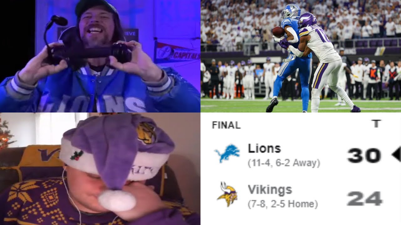 Lions & Vikings Fan Reaction to Lions WINNING the NFC North!