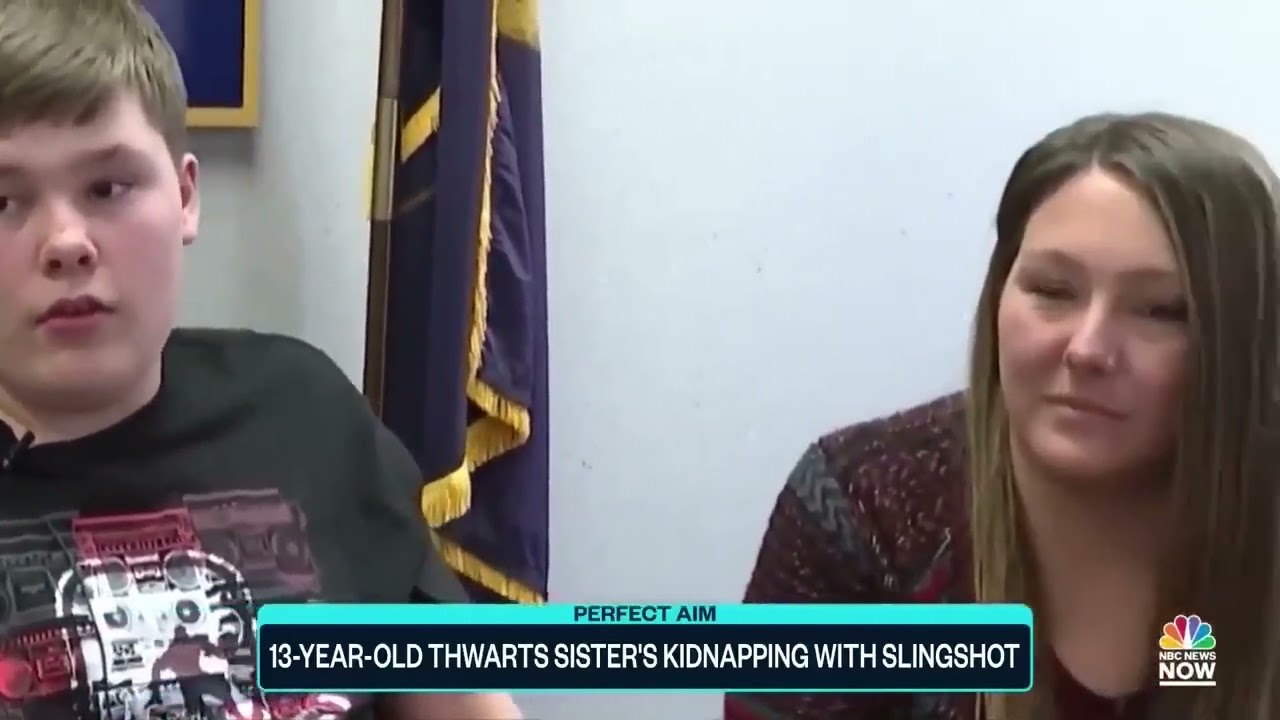 13 year old rescues sister from kidnapping using slingshot