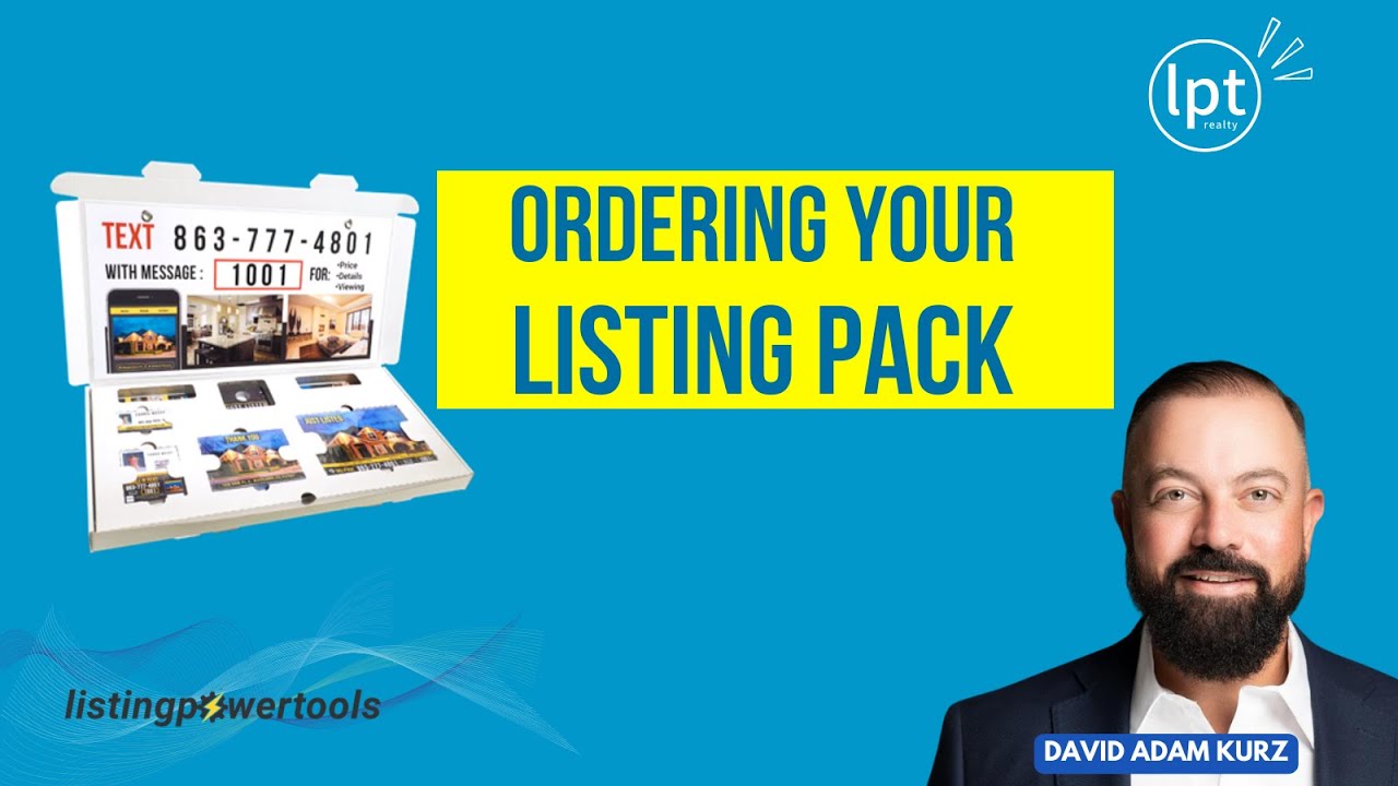 Ordering Your Listing Power Pack with lpt Realty - David Adam Kurz