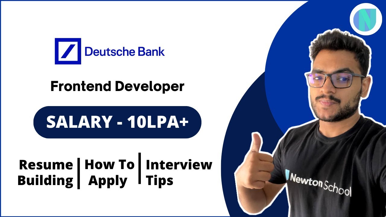 Deutsche Bank Hiring For Frontend Developer (Fresher/Experienced) India | Salary 10LPA+