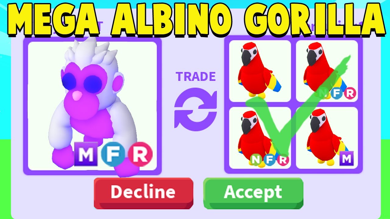 Trading MEGA ALBINO GORILLA in Adopt Me!