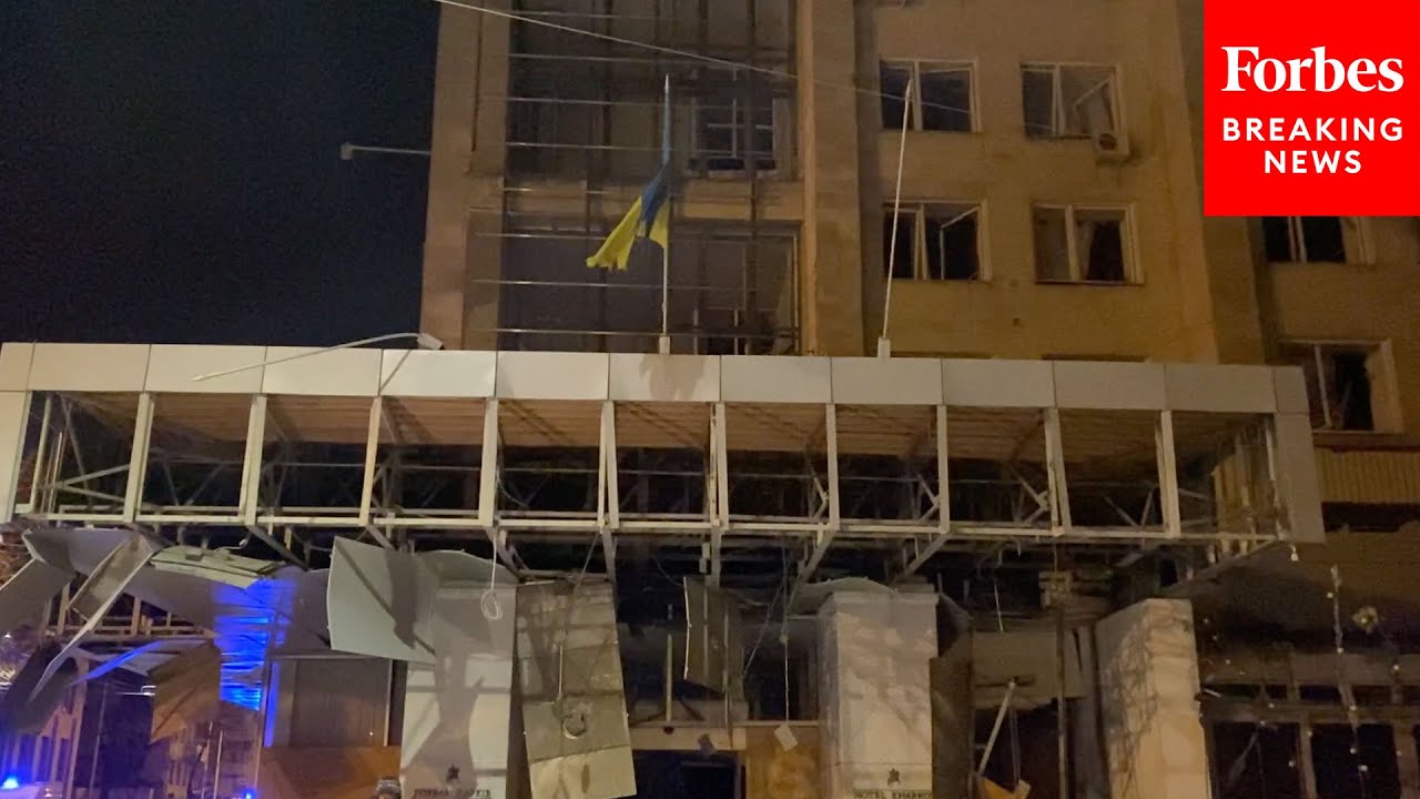 Footage Captures Havoc Caused By Russian Strikes In Kharkiv, Ukraine