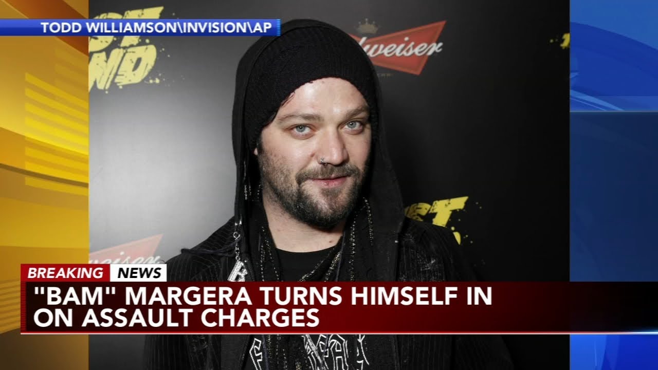 Former 'Jackass' star 'Bam' Margera turns himself in, appears in court on assault charges