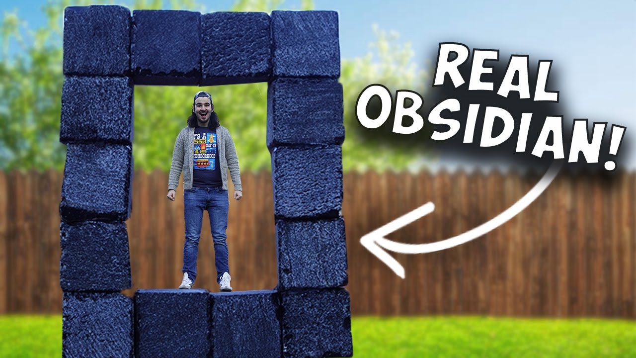 I Built A Real Life Nether Portal! (Real Obsidian!)