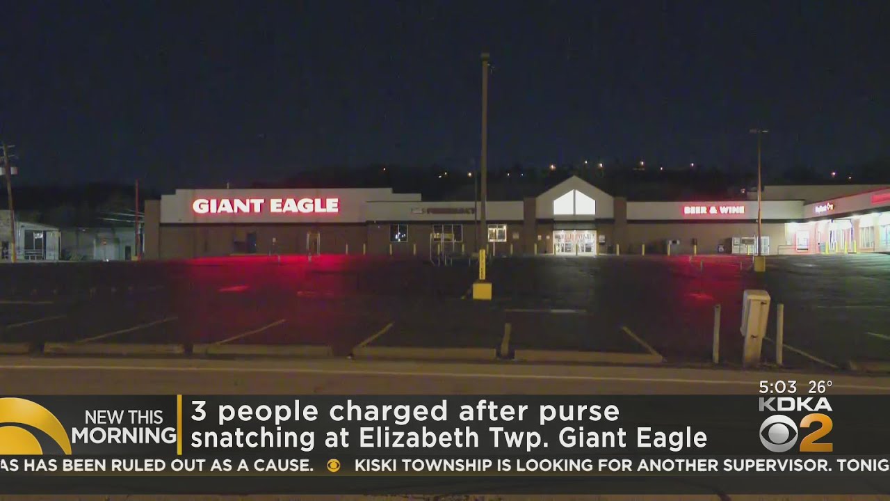 3 people charged after purse snatching at Giant Eagle in Elizabeth Twp.
