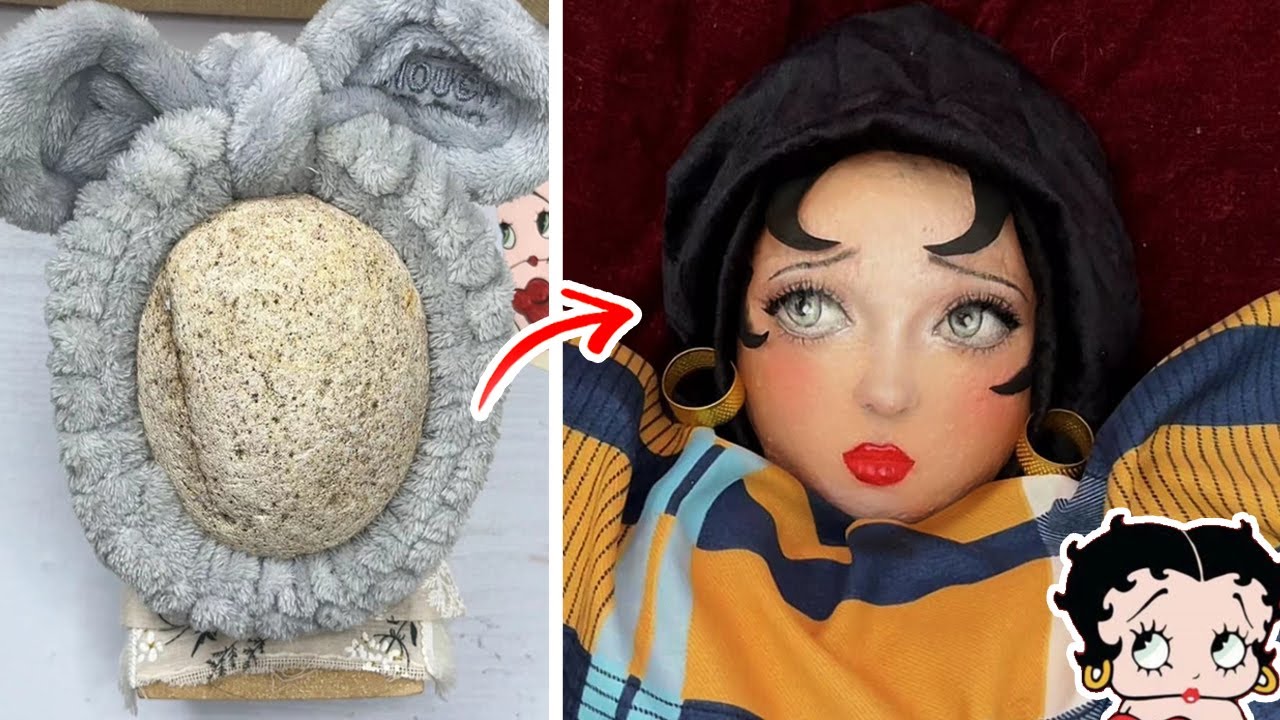 Asmr Makeup routine on How to Transform stone Into Betty Boop！”3D makeup” vs“2D face”