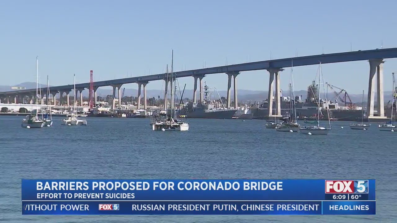 Barriers Proposed For Coronado Bridge