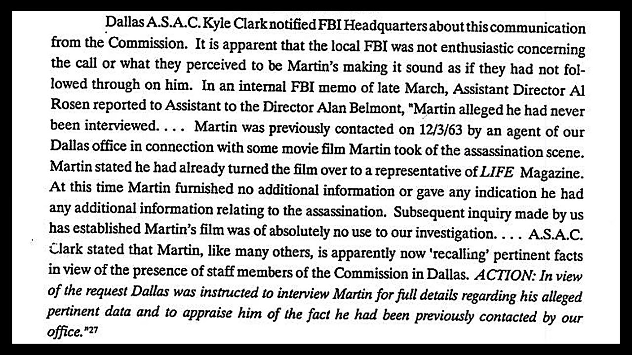 The Martin Film And The Pain Of The JFK Assassination