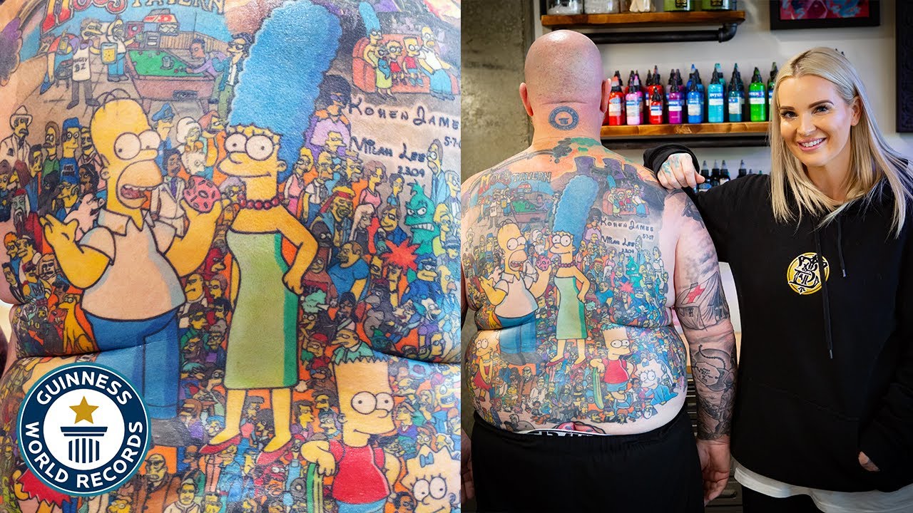 Most tattoos of Simpsons characters - Guinness World Records